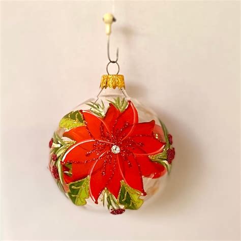 Poinsettia Ornament Etsy