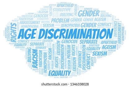 Age Discrimination Type Discrimination Word Cloud Stock Illustration