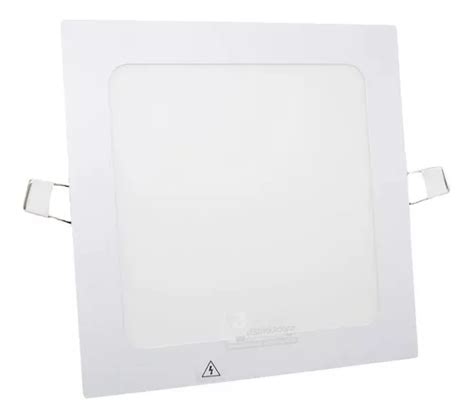 Panel Led 12w Embutir Plafon Blanco Cuadrado