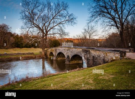 Burnside Bridge At Antietam National Battlefield Maryland Stock Photo