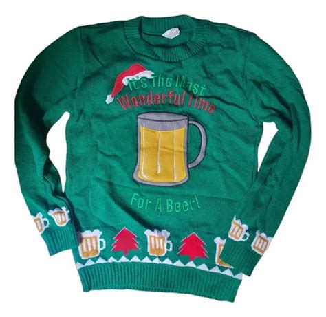 Sueter Navideño Ugly Sweater Cerveza Tarro Adulto Envío gratis