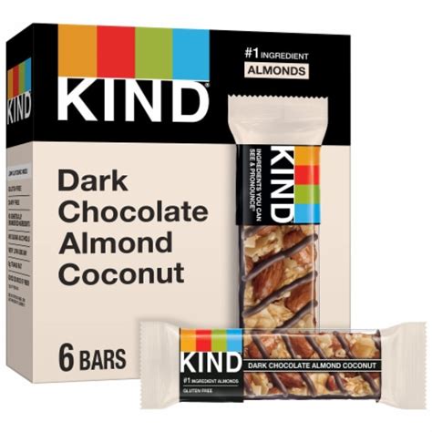 Kind Dark Chocolate Almond Coconut Nut Bars 6 Ct Kroger