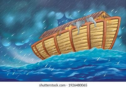 Noahs Ark Over Royalty Free Licensable Stock Illustrations