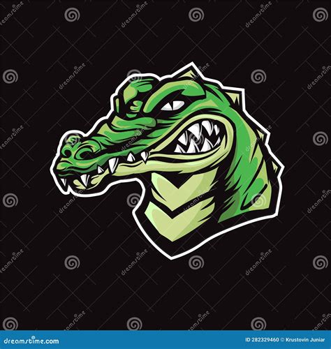 Crocodile Or Aligato Rhead Mascot Esport Design Vector Stock Vector