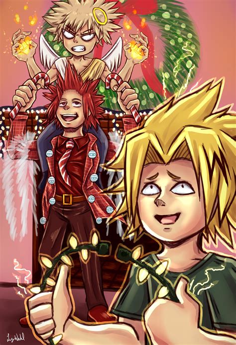 Christmasholiday Themed Drawing Of The Bakusquad Drawn By Me