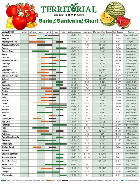 Spring Growing Chart | Territorial Seed