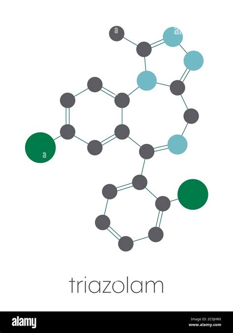 Triazolam Insomnia Drug Sleeping Pill Benzodiazepine Class Molecule