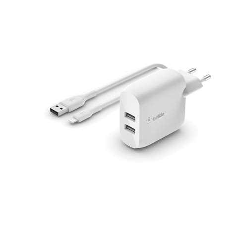 Belkin Laddare Boost Charge W St Usb A Uttag Med Lightning Kabel