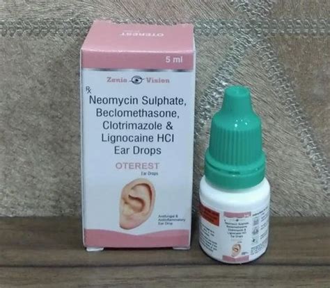 Oterest Neomycin Sulphate Beclomethasone Clotrimazole Ear Drop 5ml Prescription At Rs 75piece