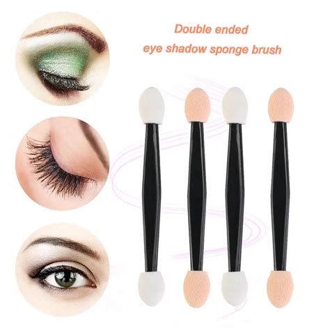 100pcs Disposable Dual Sides Eyeshadow Brush Sponge Brush Eye Shadow Applicator Eye Makeup Tool