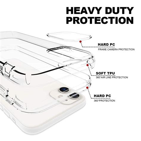 Peakdrop Iphone 11 Case Clear Full Body Protection Comes With 2 Glass Screen Protectors