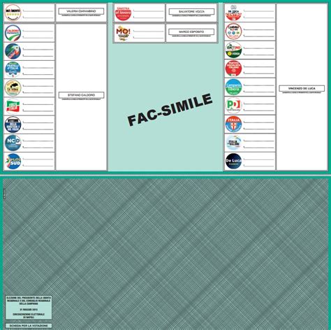 Regionali Campania Ecco Il Fac Simile Scheda Elettorale