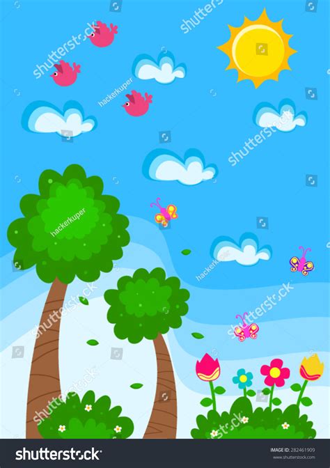 Cartoon Garden Drawing For Kids : Drawing is all about expressing.