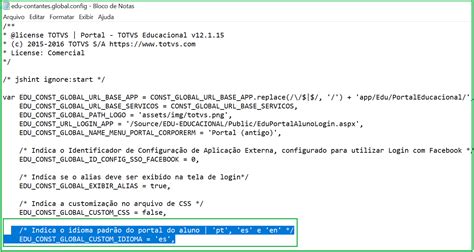 Totvs Educacional Educacional Portal Alterar Idioma Do Novo