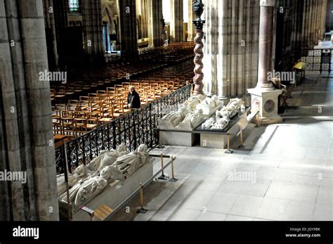 Various Views Of Tombs In The Cathedral Of St Denis France On 1001