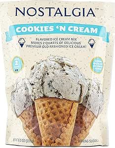 Amazon Nostalgia Quart Homemade Premium Cookies N Cream Ice