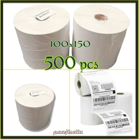 Jual Term Label Barcode 100 X 150 500Pcs Kertas Sticker Thermal Resi