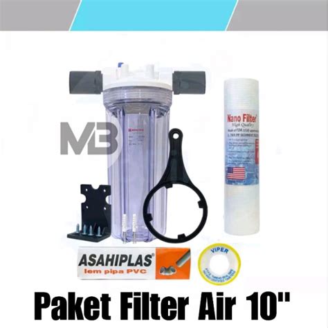 Jual Paket Filter Air 10 Drat 1 2 Dan 3 4 Inch L 1 Tahap Saringan