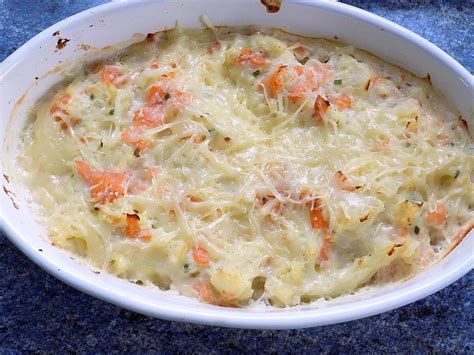 Recette de Gratin de chou fleur saumon fumé compatible dukan