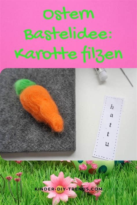 Ostern Bastelidee Karotte Filzen M Hre Filzen Bastelideen