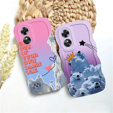 Cg3 Casing Case Gelombang Cocok Untuk Oppo A78 5g Oppo A58 5g Case Gelombang Casing Handphone