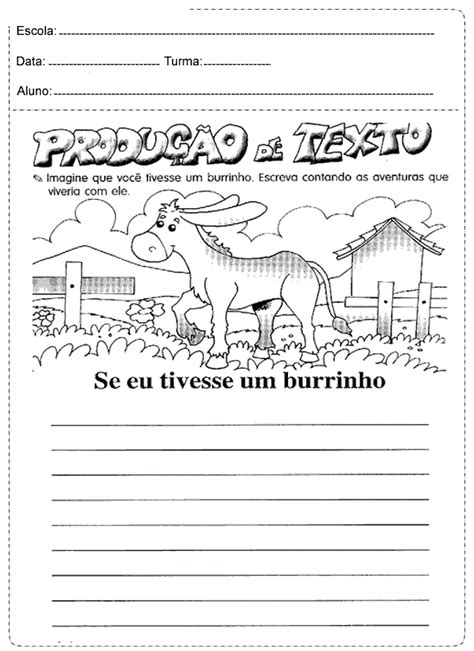 Atividades De Produção De Texto Para O 5º Ano Fichas E Atividades