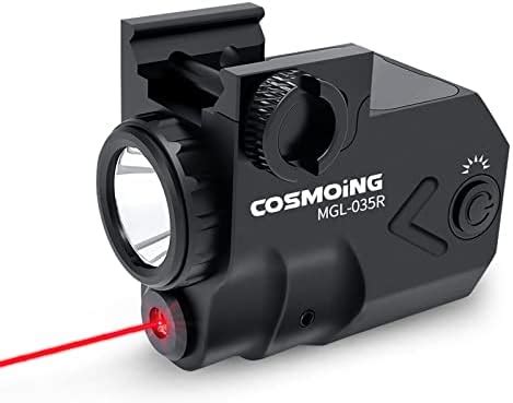 Cosmoing Red Laser Light Combo Lumen Usb C Rechargeable Flashlight