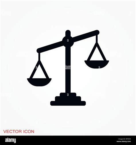 Balanza de la justicia vector logo icono símbolo de diseño Imagen