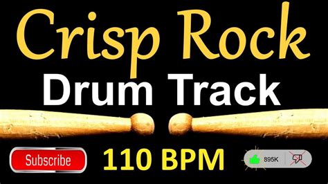 Crisp Rock Drum Track 110 Bpm Drum Tracks For Bass Guitar Beat Instrumental Drums Beat 🥁 337