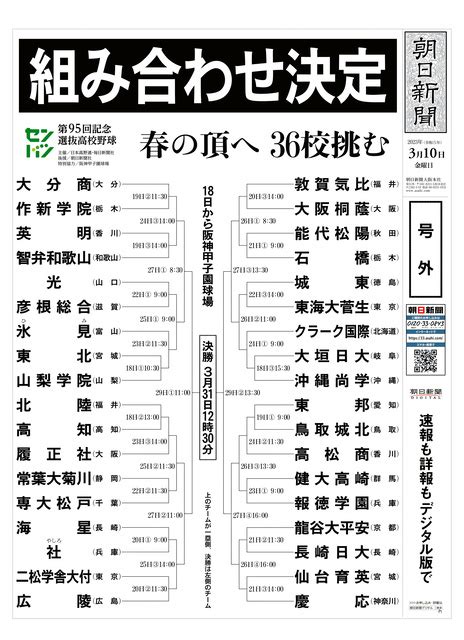 第95回選抜高校野球大会の組み合わせが決定！仙台育英は慶応に挑戦！ 愛loveジャイアンツ