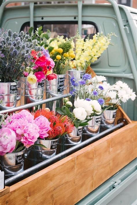 Flower Truck Flower Bar Cut Flower Garden Flower Pots Cut Flowers