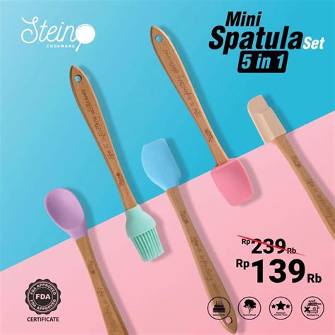 Jual Steincookware Stein Cookware Mini Spatula Set 5 In 1 Kuas Duo