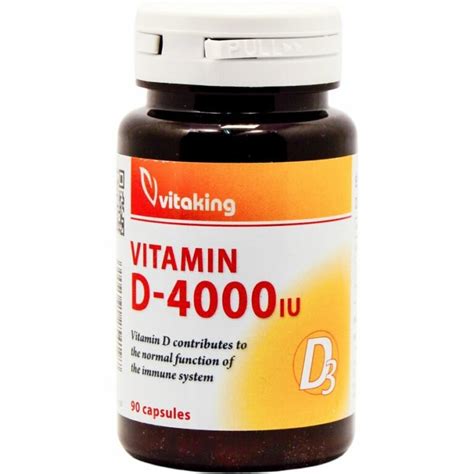 Vitaking 4000 NE D vitamin kapszula 90 db Magyar Egészségbolt