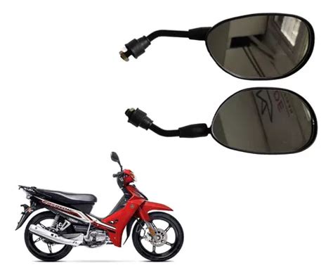 Kit X2 Espejos Yamaha Crypton 110 Cc R Der 10mm Tdm