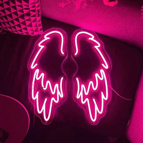 Led Neon Sign Led Angel Wings Neon Sign Custom A Pair Wings Led Neon Light Sign Wall Decor