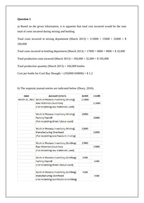 Management Accounting Calculation Of Costs Variances Financial