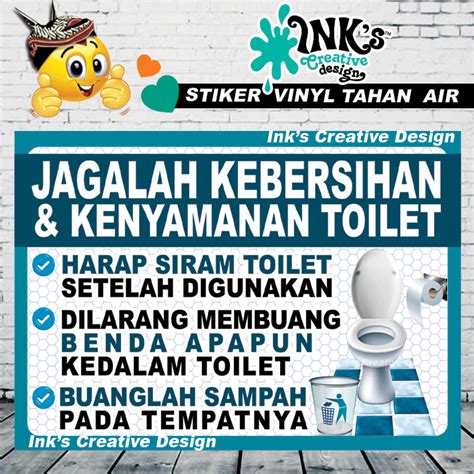 Jual Stiker Jagalah Kebersihan Dan Kenyamanan Toilet Siram Toilet