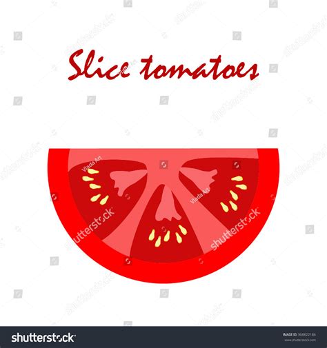 Tomato Isolated Single Simple Cartoon Illustration Stock Vector