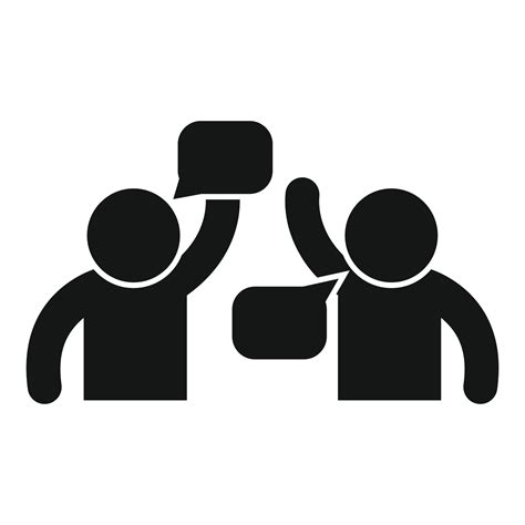 Discussion Talk Icon Simple Vector Business People Vector Art