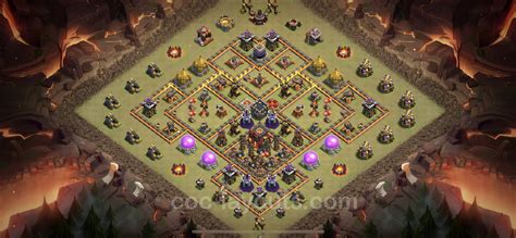 Best Anti 3 Stars War Base Th10 With Link Anti Everything Town Hall