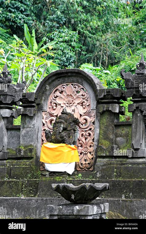 Statue Of Ganesha Or Ganesh At Pura Gunung Kawi Sebatu Temple