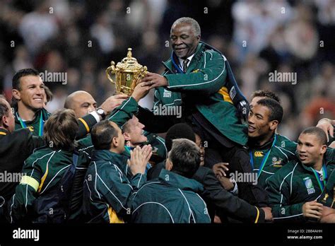 South African President Thabo Mvuyelwa Mbeki Takes The Rugby World Cup