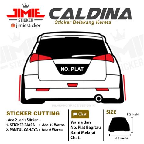 Sticker Kereta Sticker Belakang Toyota Caldina Shopee Malaysia