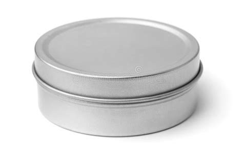 Metallic Cosmetic Jar Mockup Blank Aluminium Round Tin Box On Isolated