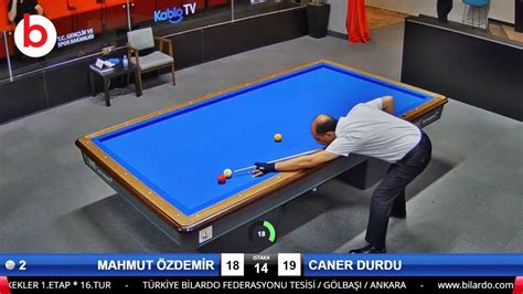 MAHMUT ÖZDEMİR vs CANER DURDU 1 ETAP 3 BANT BİLARDO ŞAMPİYONASI 16