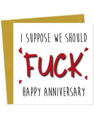 I Suppose We Should Have Sex Happy Anniversary Love Anniversary Card You Said It