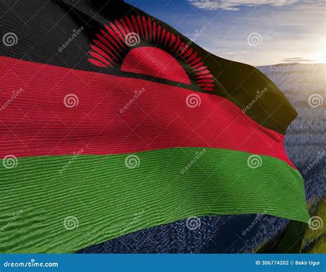 Malawi Flag Waving On The Wind Stock Illustration Illustration Of