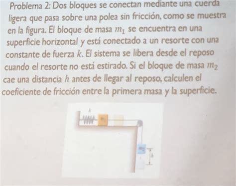 Problema 2 Dos Bloques Se Conectan Mediante Una Chegg