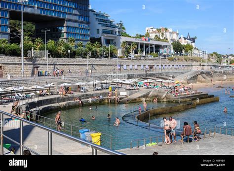 Cascais Estoril Promenade Portugal Stock Photo Alamy