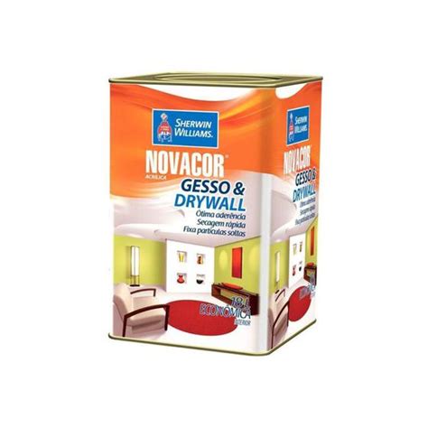 Tinta Acr Lica Novacor Gesso Drywall Branco Litros Sherwin